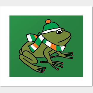 Cute Irish Frog on St Patricks Day Posters and Art